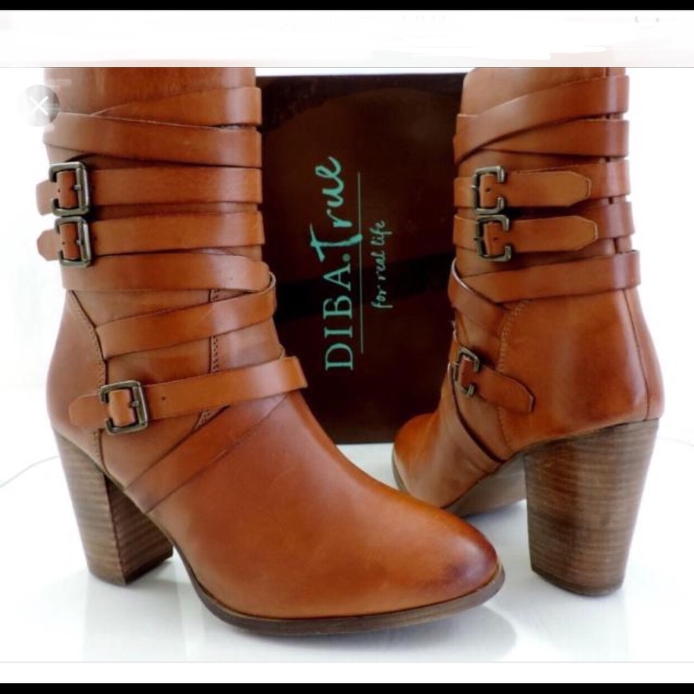 Diba True Just In Cognac Leather NIB 7M